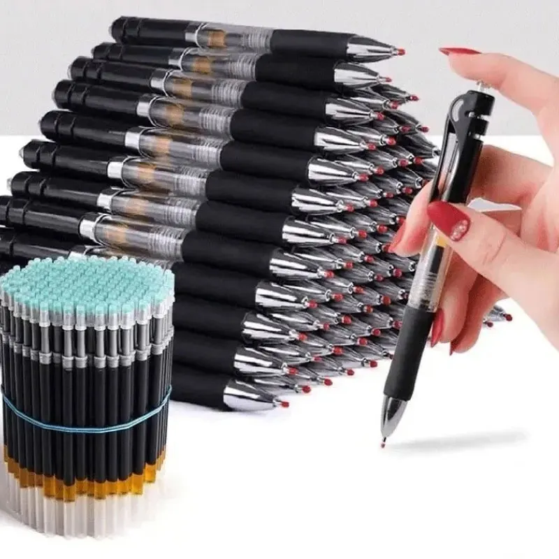23/33 Stück einziehbarer Kugelschreiber, große Kapazität, 0,5 mm Kugelschreiber, Schwarz/Rot/Blau, austauschbare Nachfüllung, Schulbedarf