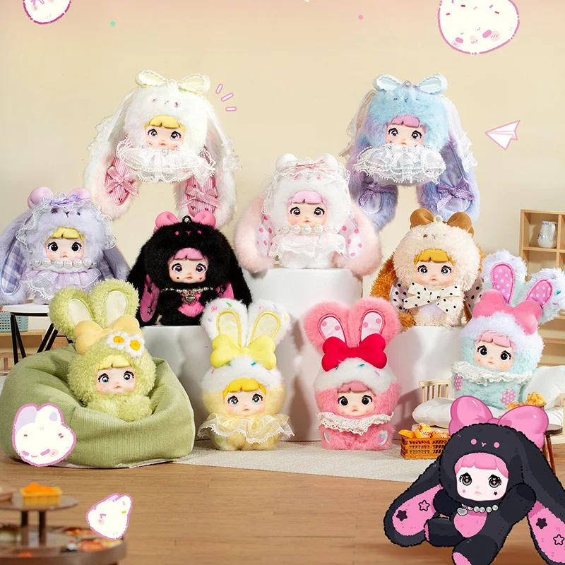 Nommi Kawaii Sweetheart Bunny Serie Plüsch Blind Box Puppe Tasche Anhänger Sammlung Trendiges Spielzeug für Mädchen Geburtstagsgeschenk