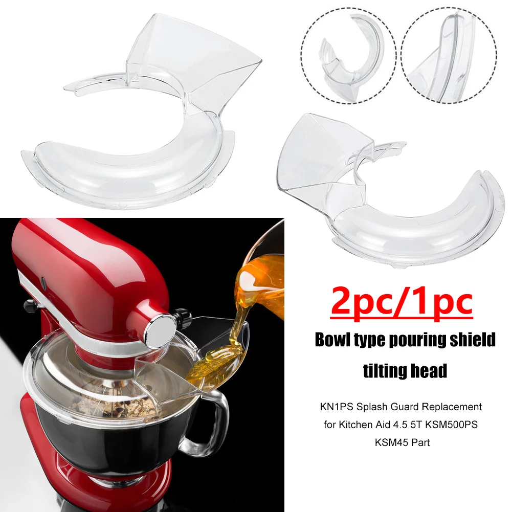 KN1PS Spritzschutz Ersatz für 4,5 5T Schüssel Ausgießschild Kippkopf Teile Kitchen Aid Mixer KSM500PS KSM45 Kochmaschine Image