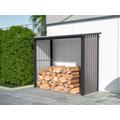 Casetta ceppi di legno Acciaio galvanizzato effetto Legno 1,98m3 2 steri L182xP89xH156cm - BIRWOOD