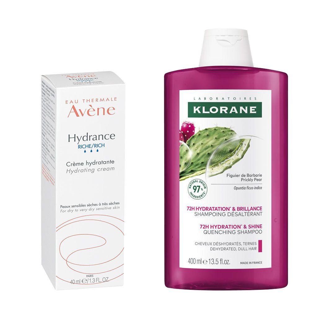 Eau Thermale Avène Hydrance Crema Ricca Idratante + Klorane Shampoo id
