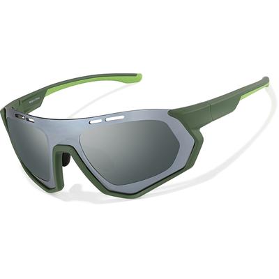 Zenni Wrap-Around Glasses Green Plastic Frame