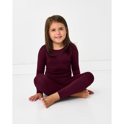 Classic Burgundy Two-Piece Pajama Set - 7 - 8