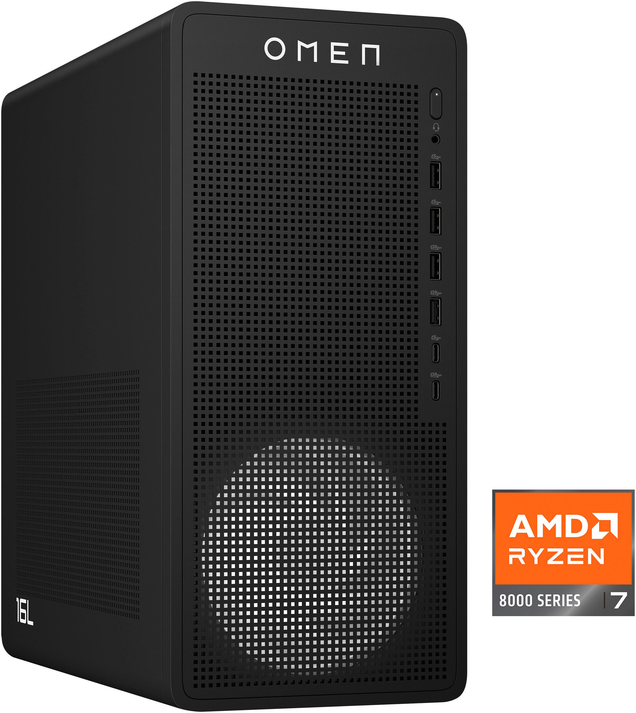 HP Gaming-PC "OMEN 16L TG03-0273ng", schwarz, Microsoft Windows 11 Home, 32 GB RAM 1.000 GB SSD, Desktop-PCs Image