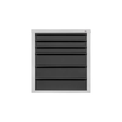 PROREGAL Schubladenschrank Kobra mit 6 Schubladen | HxBxT 75x70x43,5cm | Lichtgrau/Anthrazitgrau | Schubladenbox, Werkzeugschublade Image