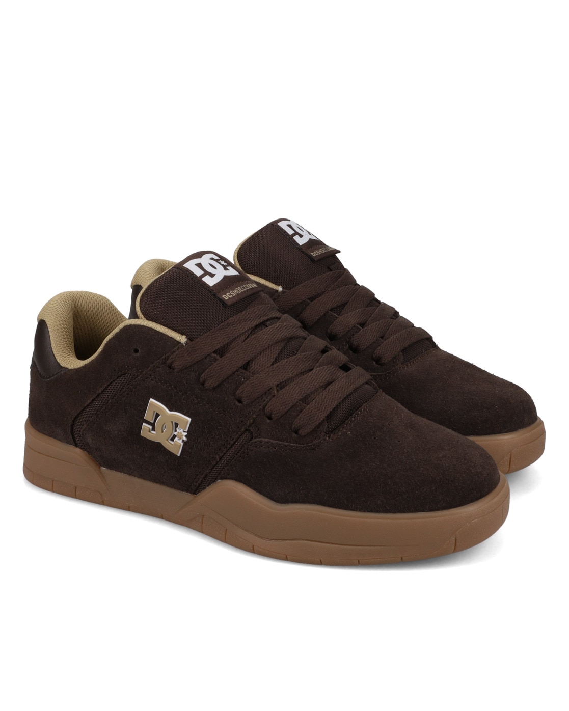 Sneaker DC SHOES "Central", Herren, Gr. 10 (43), braun (braun, gum), Obermaterial:Obermaterial: Leder / Futter: Textil / Außensohle: Gummi;, Schuhe Sneaker