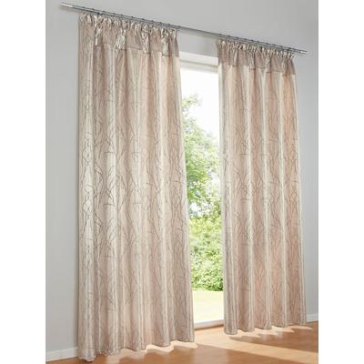 Vorhang HEINE HOME Gr. 1, beige (champagner), B:140cm H:145cm, Polyester, Gardinen Image