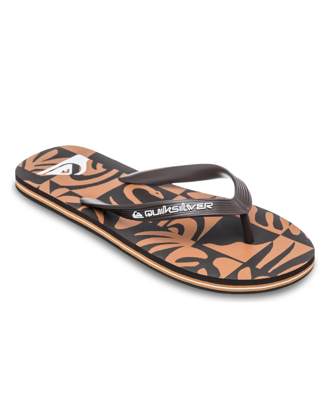 Sandale QUIKSILVER "Molokai Art 25", Herren, Gr. 6(39), almond desert checker, Obermaterial: Synthetik / Laufsohle: Moosgummi, Schuhe Sandale