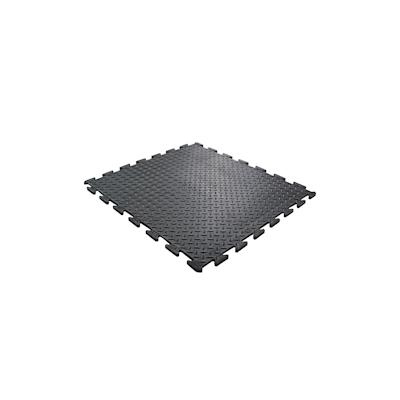 PROREGAL Anti-Ermüdungs-Gummifliese Zentralstück | BxL 80x70cm | Stärke 1,2cm | Schwarz | Anti-Rutsch, Matte, Bodenschutz Image
