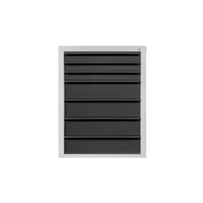 PROREGAL Schubladenschrank Kobra mit 7 Schubladen | HxBxT 90x70x43,5cm | Lichtgrau/Anthrazitgrau | Schubladenbox, Werkzeugschublade Image
