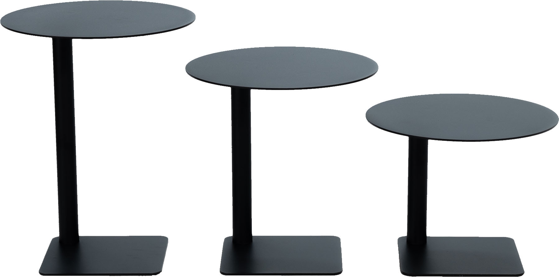 Beistelltisch SPINDER DESIGN "SUNNY 30", schwarz (schwarz, schwarz, schwarz, schwarz, schwarz, schwarz), Tische, Beistelltisch aus Stahl