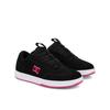 Sneaker DC SHOES "DC Astrix", Gr. 7,5(38,5), pink (schwarz, schwarz, pink), 61.35% Leder, 38.65% Synthetikmaterial, Schuhe