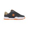 Sneaker DC SHOES "Central", Gr. 8(40,5), grau, tan, orange, Obermaterial: Leder / Futter: Textil / Außensohle: Gummi, Schuhe
