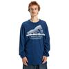 Langarmshirt DC SHOES "Slathletic Hls", Herren, Gr. M, blau (estate blau), 75% Baumwolle, 25% Baumwolle, Langarm, Shirts