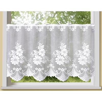 Scheibengardine WECKBRODT "Mara", weiß, B:150cm H:70cm, Polyester, Gardinen, Bistro, Gardine, Store, floral Image