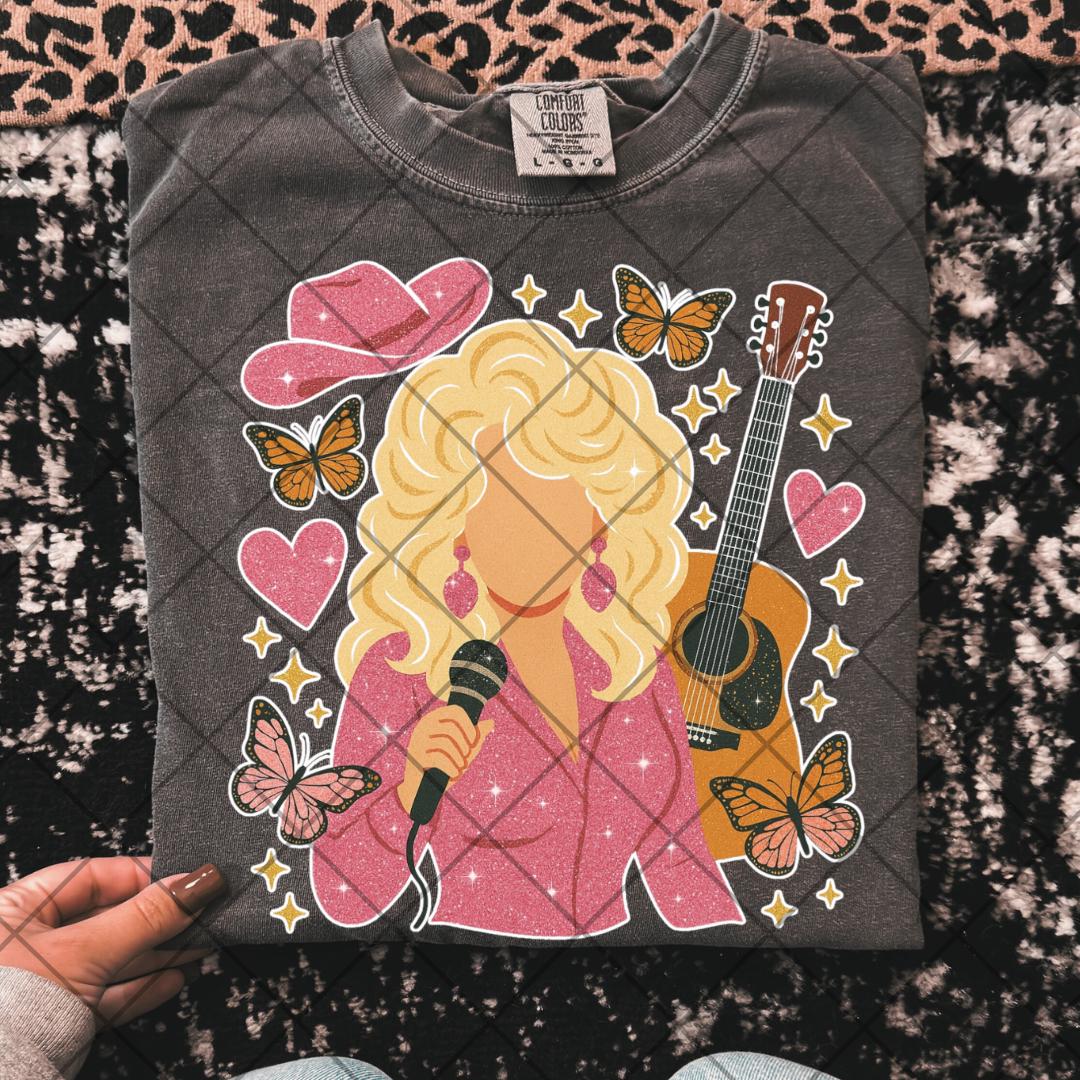 Chanteuse country png girly png queen png papillon png tendance png country sparkle png country girl png western png concert girl guitare country