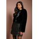 Coast Womens Occasion Short Edge To Fur Coat - Black - Size 16 UK | Coast Sale | Discount Designer Brands