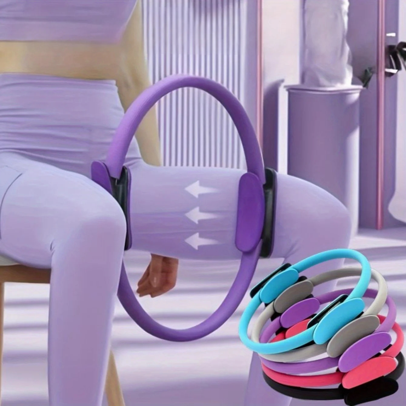 [Anneau de fitness] Anneau de fitness monochrome | Anneau de Yoga Pilates pour l