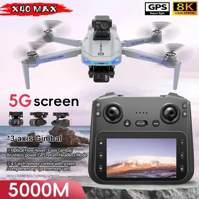 X40 PRO GPS Drohne 8K HD Kamera 3-Achsen-Gimbal Luftaufnahmen 5G WIFI Bürstenlos Vermeiden Sie Hindernisse FPV Angeln Dron RC Quadcopter