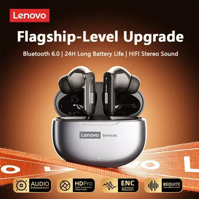 Neue Lenovo LE202 TWS Bluetooth 6.0 Gaming-Kopfhörer AI-Anrufgeräuschunterdrückung Klangqualität Kopfhörer Ohrhörer mit langer Akkulaufzeit Image