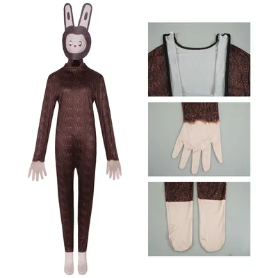 Monsters BUBU Cosplay Anime Blind Box Braun Lazy Yoga Erwachsene BUBU Overalls Maske Set Halloween Party Kostüm Body Image