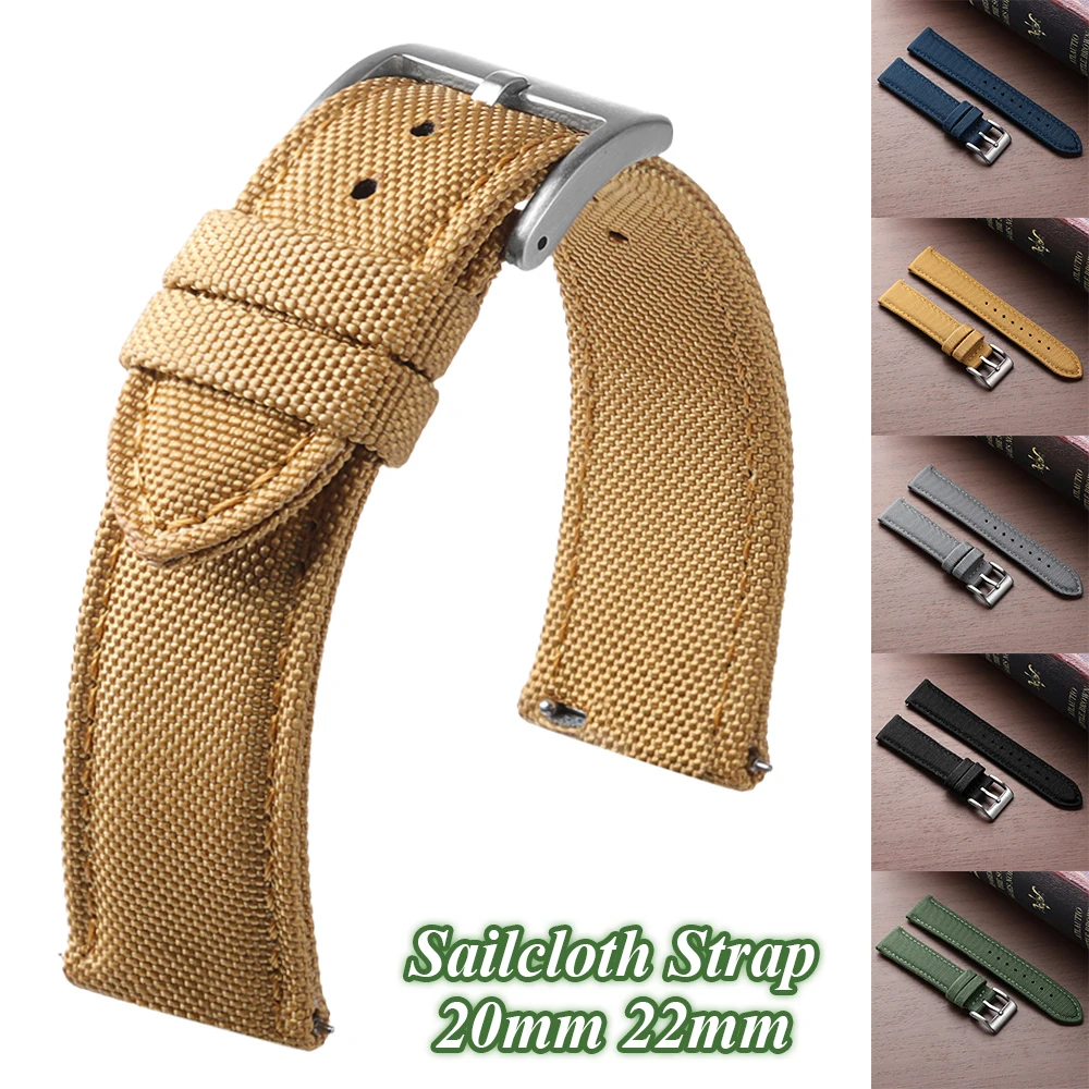 Segeltuchbänder für Omega 20 mm 22 mm Taucheruhren Herren Damen Schnellverschluss Wasserdichtes Uhrenarmband Zweiseitiger Nylon-Armbandgürtel