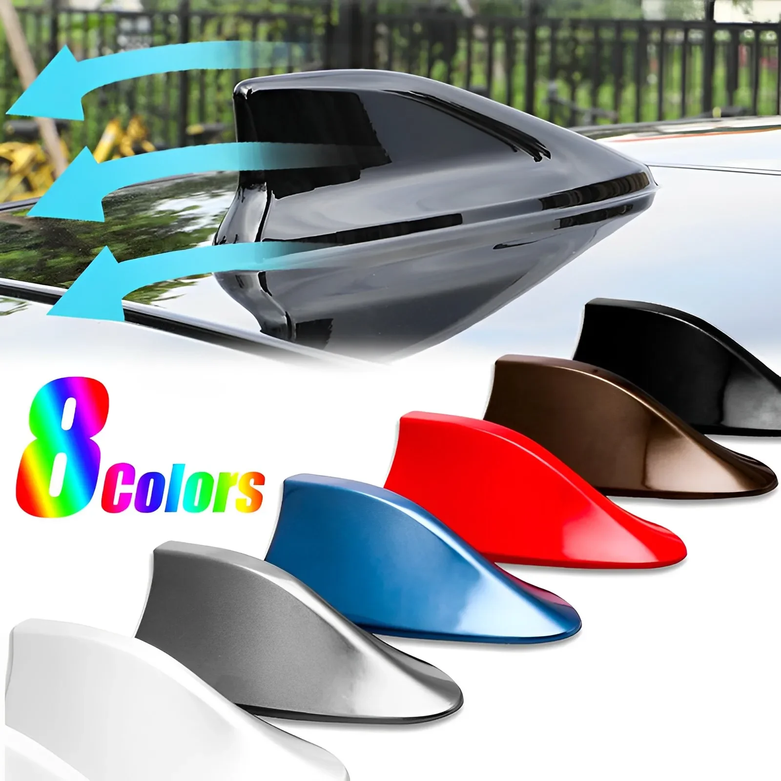 Universal Car Shark Fin Antenna Wireless Aerials Car Radio FM Signal Car Antenna Car Roof Styling Radio Signal Antenna Amagi