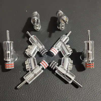 WBT new Rhodium/Gold Plated Lockable No welding HiFi Speaker cable banana plug 45° angle Audio connector Gun type plug