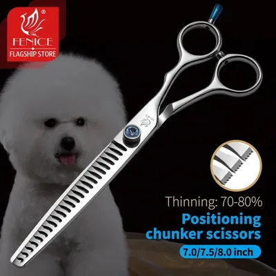 Fenice 7,0/7,5/8,0 zoll Professionelle Pet Grooming Schere Hund Schönheit Schere Chunkers Pet Artikel Hunde Effilierschere Groomer