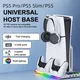 Per PS5 Slim/PS5 Supporto di raffreddamento e stazione di ricarica del controller con gancio per cuffie Luce RGB Ventola di raffreddamento a 3 livelli per PS5