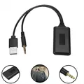 Adattatore ricevitore Adattatore wireless Bluetooth 5.0 USB + jack da 3,5 mm Audio stereo per auto Altoparlante AUX Ricevitore per cuffie Vivavoce