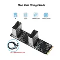 Scheda controller moltiplicatore JoniSerl M.2 PCIe3.0 a 8 porte SATA 6G Chiave B/M NGFF Ogni porta Arriva 6 Gbps con 2 interfacce Mini SAS
