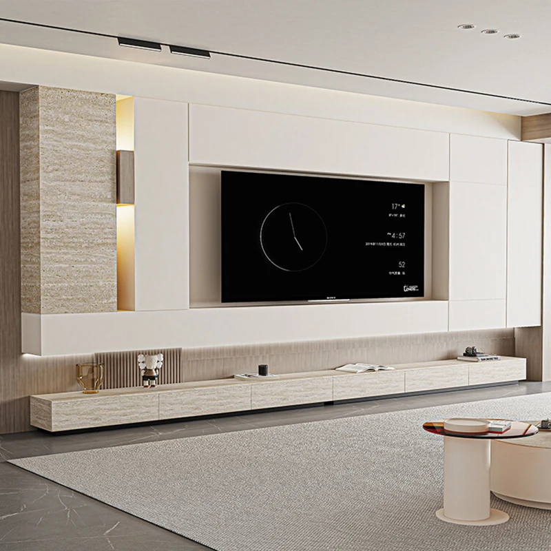Luxus Salon Tv Ständer Wand Designer Büro Universal Wohnzimmer Ästhetischen Tv Tisch Weiß Moderne Muebles Para Tv Home Möbel