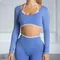 Pad Fitness Reggiseno Crop Top Manica lunga Sport Yoga Reggiseno Donna Abbigliamento sportivo Push Up Abbigliamento da allenamento Abbigliamento sportivo Camicie da palestra XP219