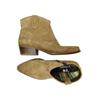 felmini Damen Stiefelette, Gr. 37, beige, Leder