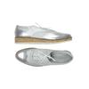 Marco Tozzi Damen Halbschuh, Gr. 42, silber, Kunstleder