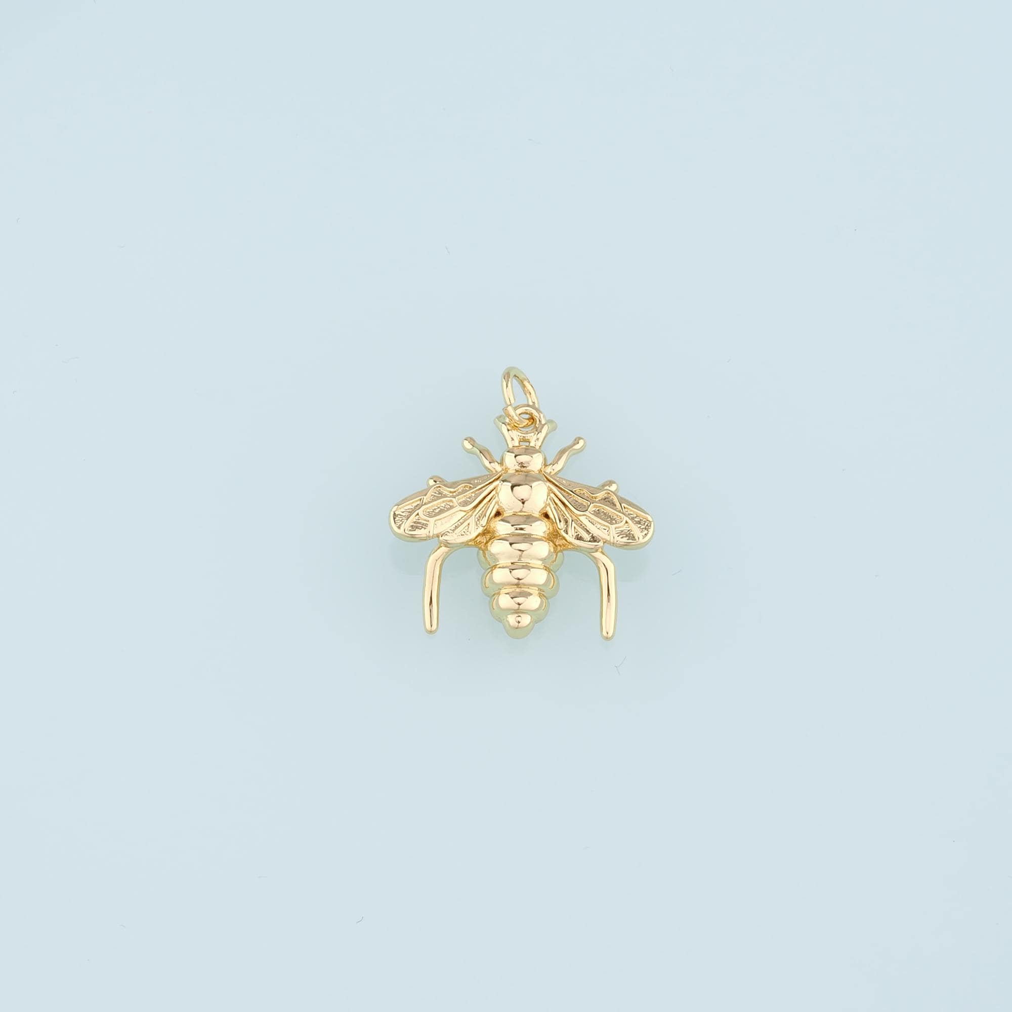 Ciondoli a forma di ape in oro, ciondolo a forma di ape riempito in oro 18 carati, collana con ciondolo a forma di ape per la creazione di gioielli fa