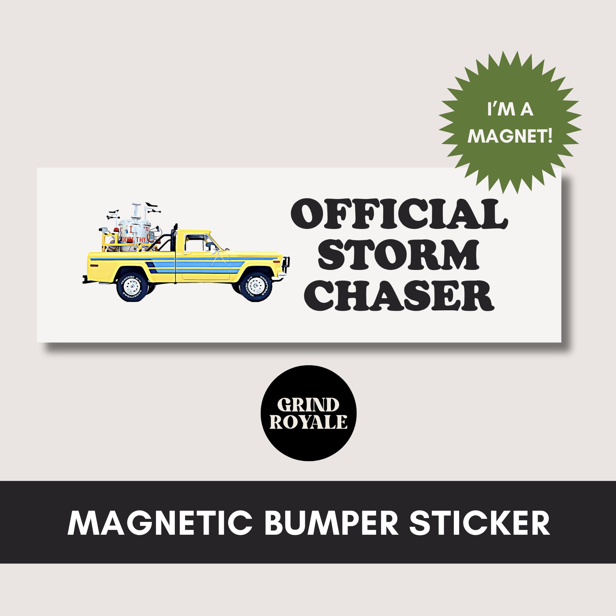 Storm Chaser Bumper Car Magnet, Magnete per auto divertente, Adesivo per paraurti auto Magnet, Adesivo per paraurti, Magnete per paraurti auto, Regali
