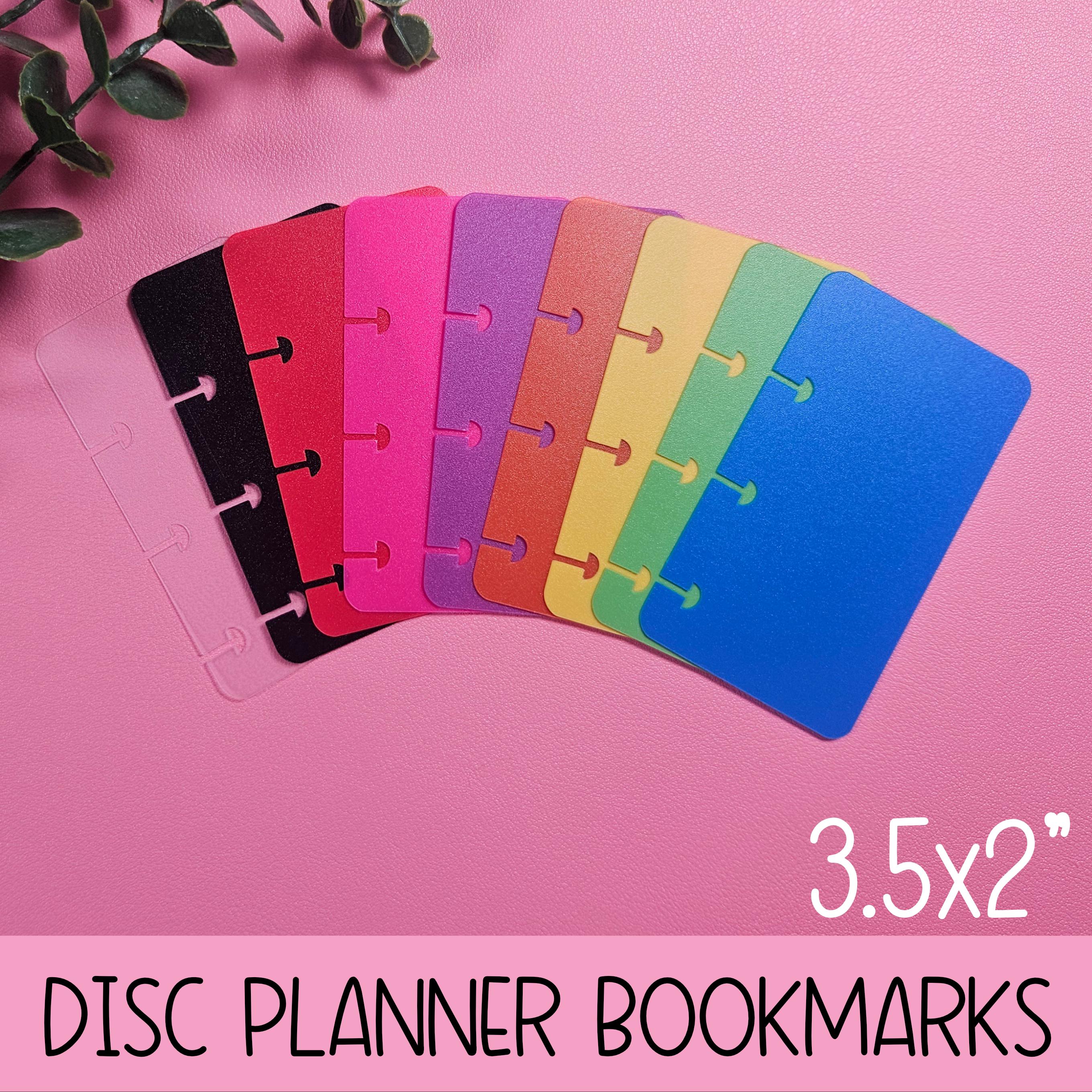 Segnalibro per planner con rilegatura a disco, plastica satinata, inserto divisorio, Happy Planner, disco, divisore, segnalibro di pagina