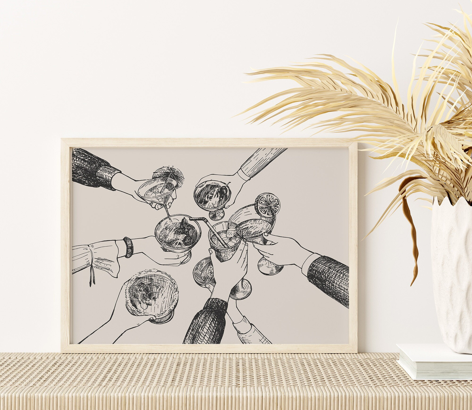 Stampa Cheers, stampa carrello bar, arte murale Cheers, cartello Cheers, stampa cocktail, stampa bar vintage, arte stampabile, arredamento bar, stampa