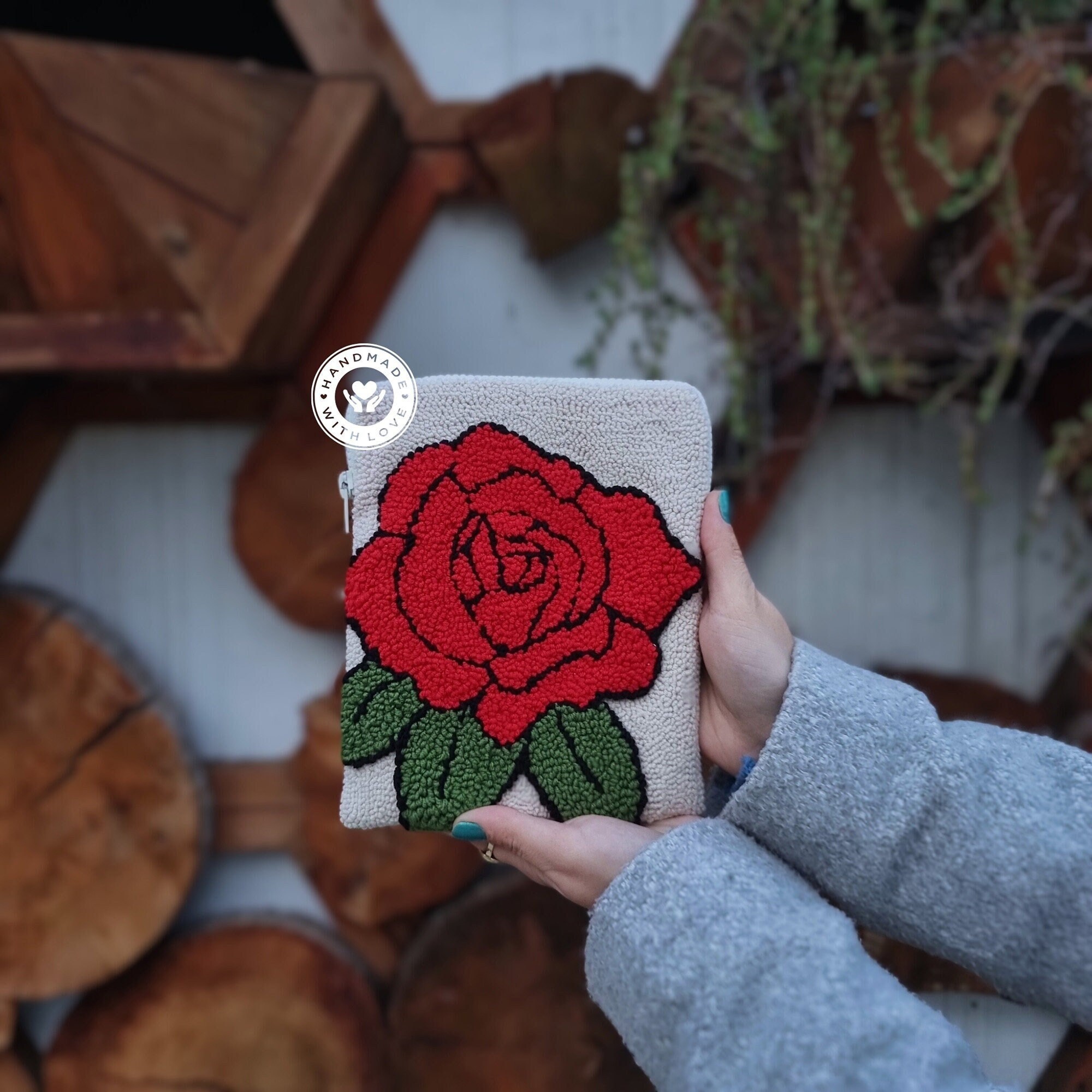 Custodia rosa per Kindle - Custodia ricamata per e-reader - Custodia Kindle Paperwhite - Custodia fatta a mano per Kindle Oasis - Copertina in tessuto