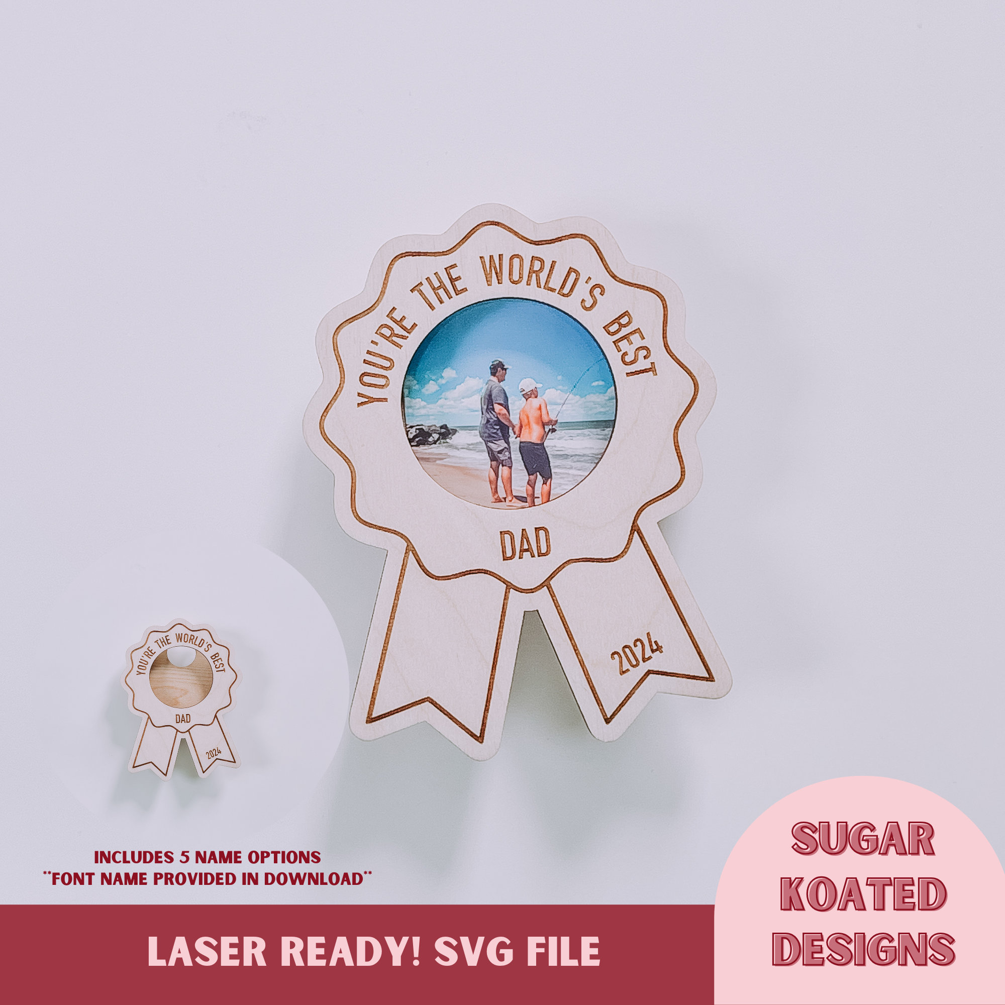 SVG Il miglior papà del mondo, Cornice per foto del papà in formato SVG, File tagliato al laser, File laser, File SVG, File laser, File digitale, SVG