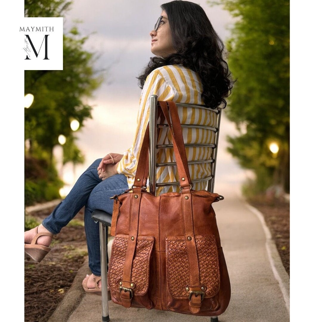 Borsa in pelle l Borsa a tracolla artigianale l Borsa in pelle intrecciata l Borsa in pelle da donna l Borsa in pelle vintage l Borsa Hobo in pelle