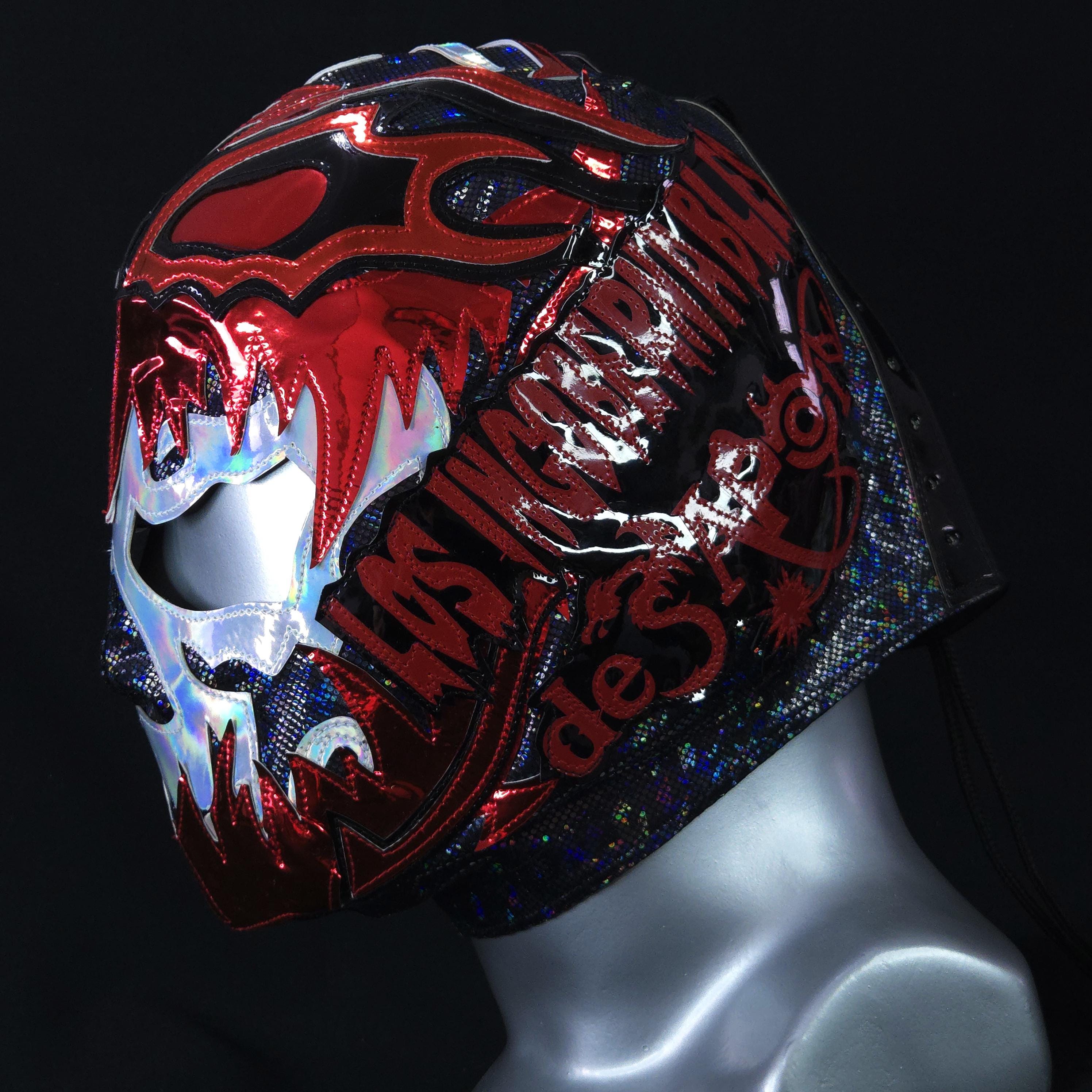 Maschera da TESCHIO fatta a mano, maschera da wrestling, costume da luchador, wrestler, lucha libre, maschera messicana, maschera cosplay, maschera se