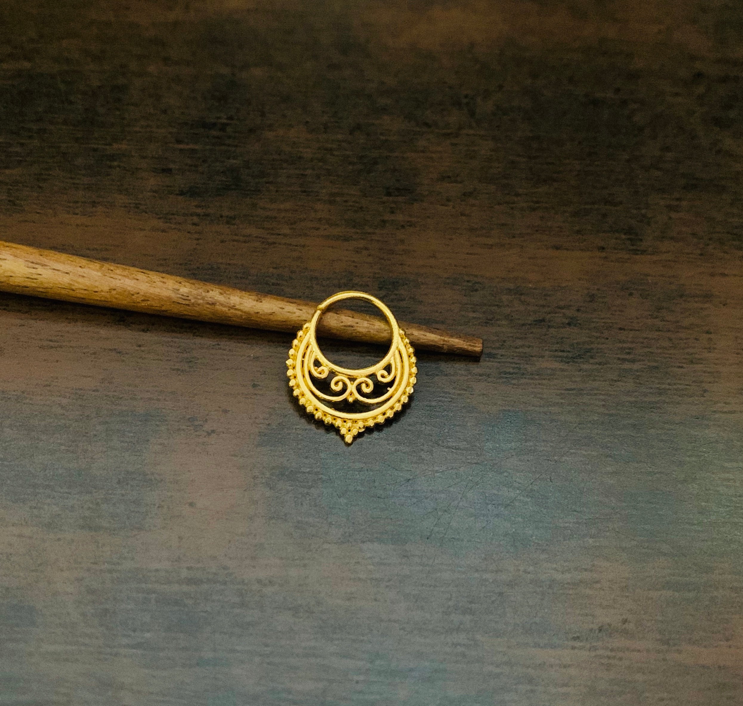Anello al naso in oro, anello al naso in oro, anello al naso placcato in oro, anello al naso, anello al naso indiano in oro, anello al naso, anello al