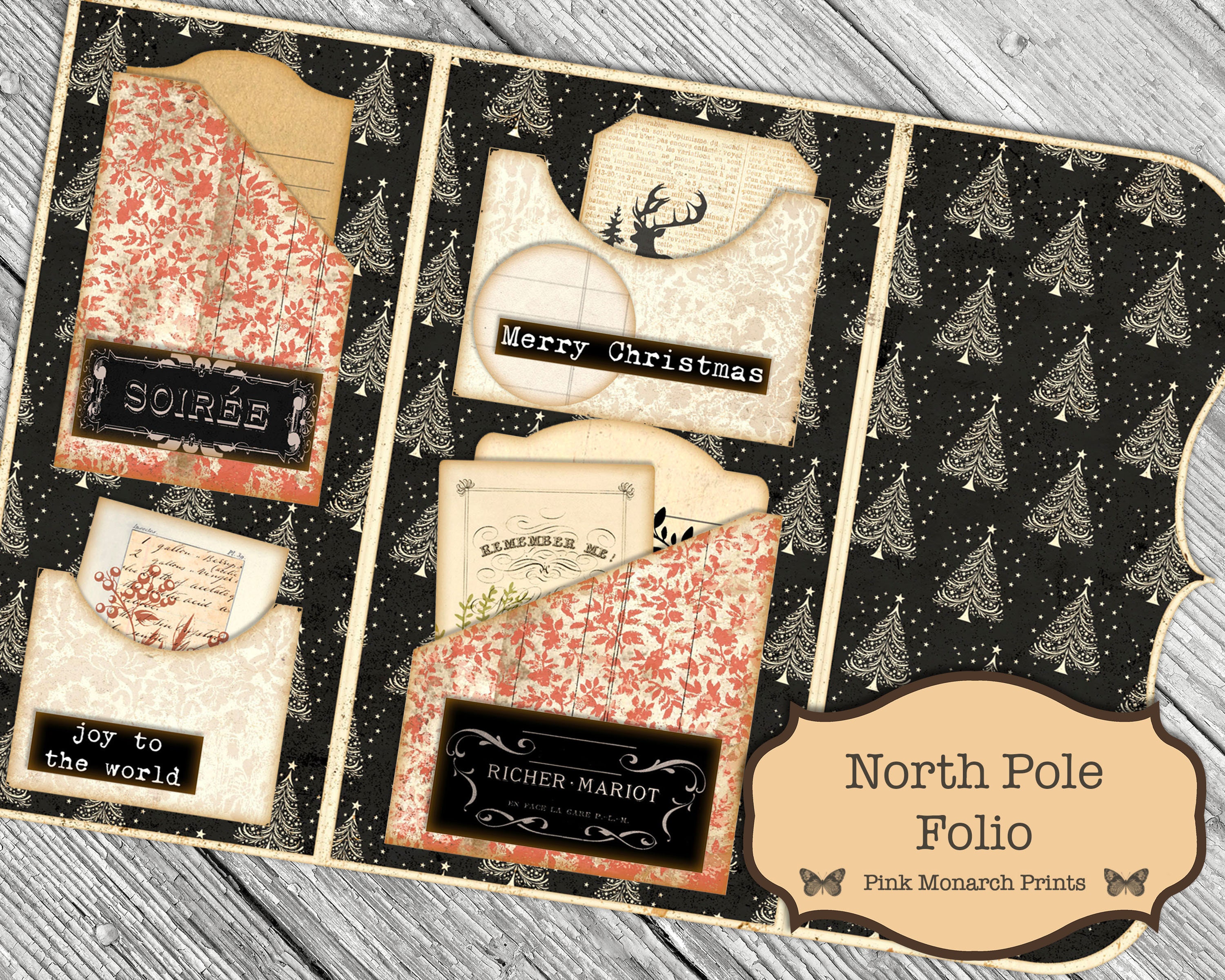 Polo Nord Mini Folio, Kit diario spazzatura digitale, Kit diario spazzatura, Forniture per diario spazzatura, Diario spazzatura stampabile, Diario spa