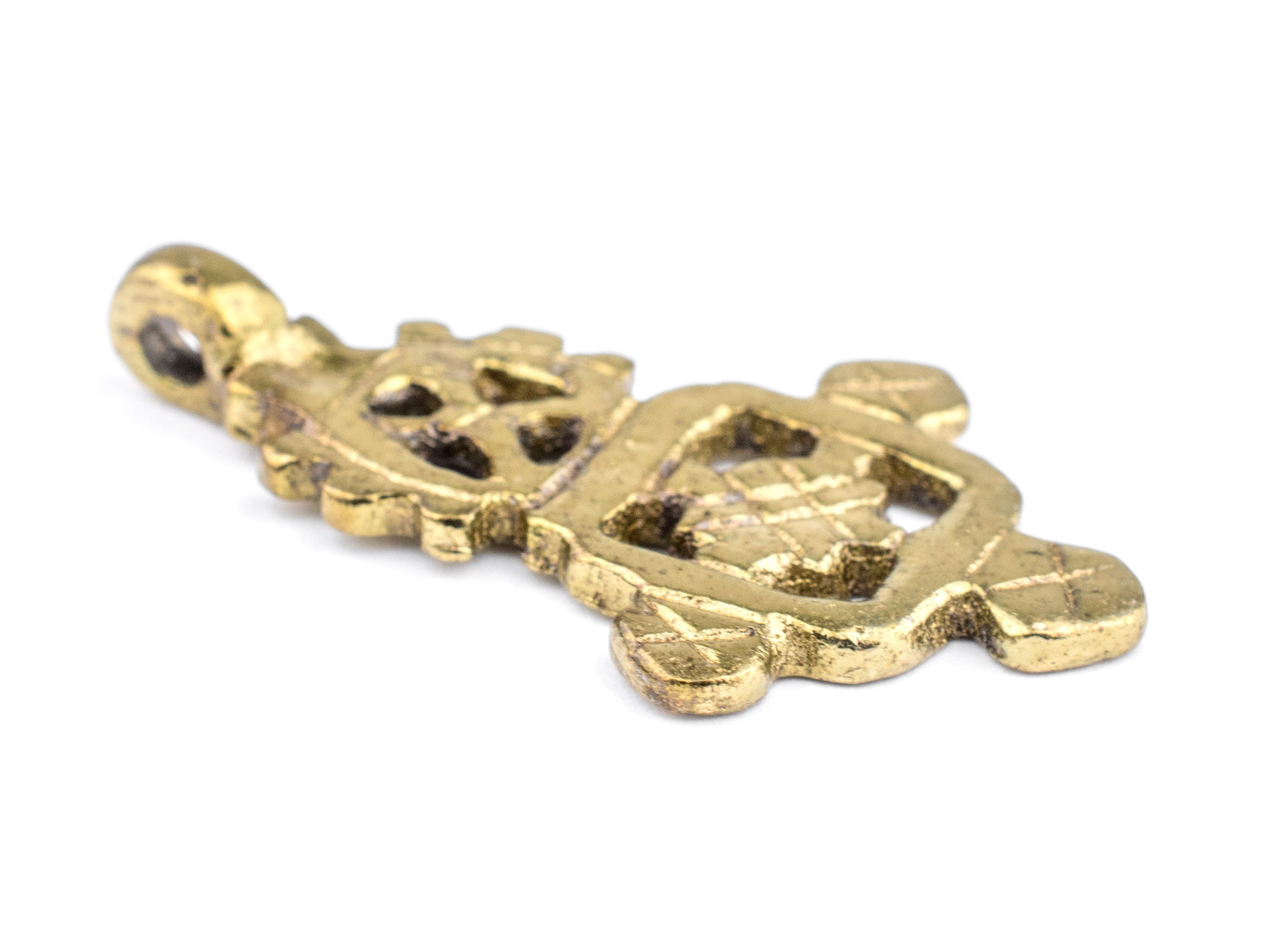 Croce africana in ottone - Piccolo ciondolo a croce - Croce copta etiope - Forniture per la creazione di gioielli con ciondolo africano realizzati in