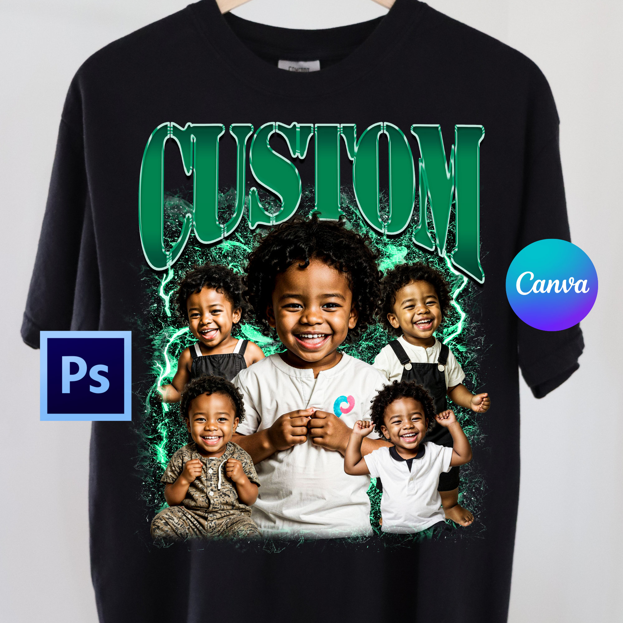 Modello di maglietta Bootleg Canva / Modello di maglietta modificabile di Canva / Modello di maglietta Rap Bootleg / Modello di maglietta di Canva / M