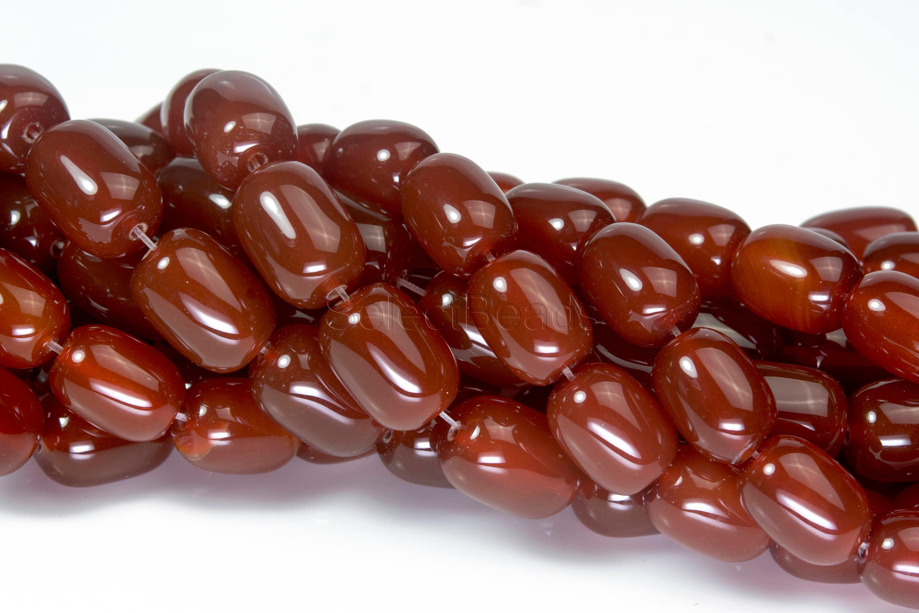 perline di botte di corniola rossa, perline di corniola naturale, perline di tamburo di agata di corniola, pietra preziosa di corniola rossa, pietra s