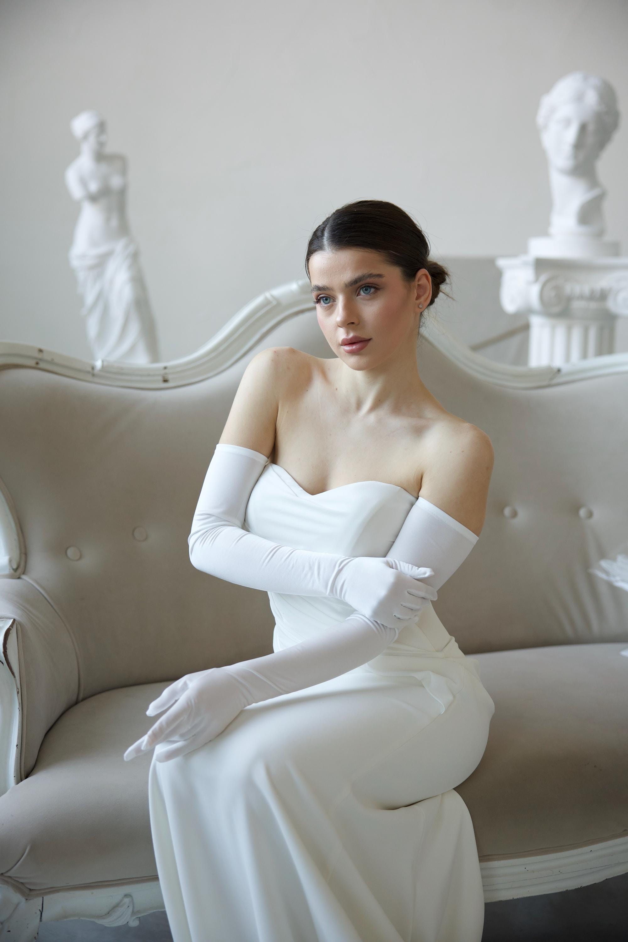 Guanti lunghi da sposa color avorio, guanti da sposa, guanti da sposa, guanti da sposa in raso bianco, guanti da sposa classici, guanti vintage elegan